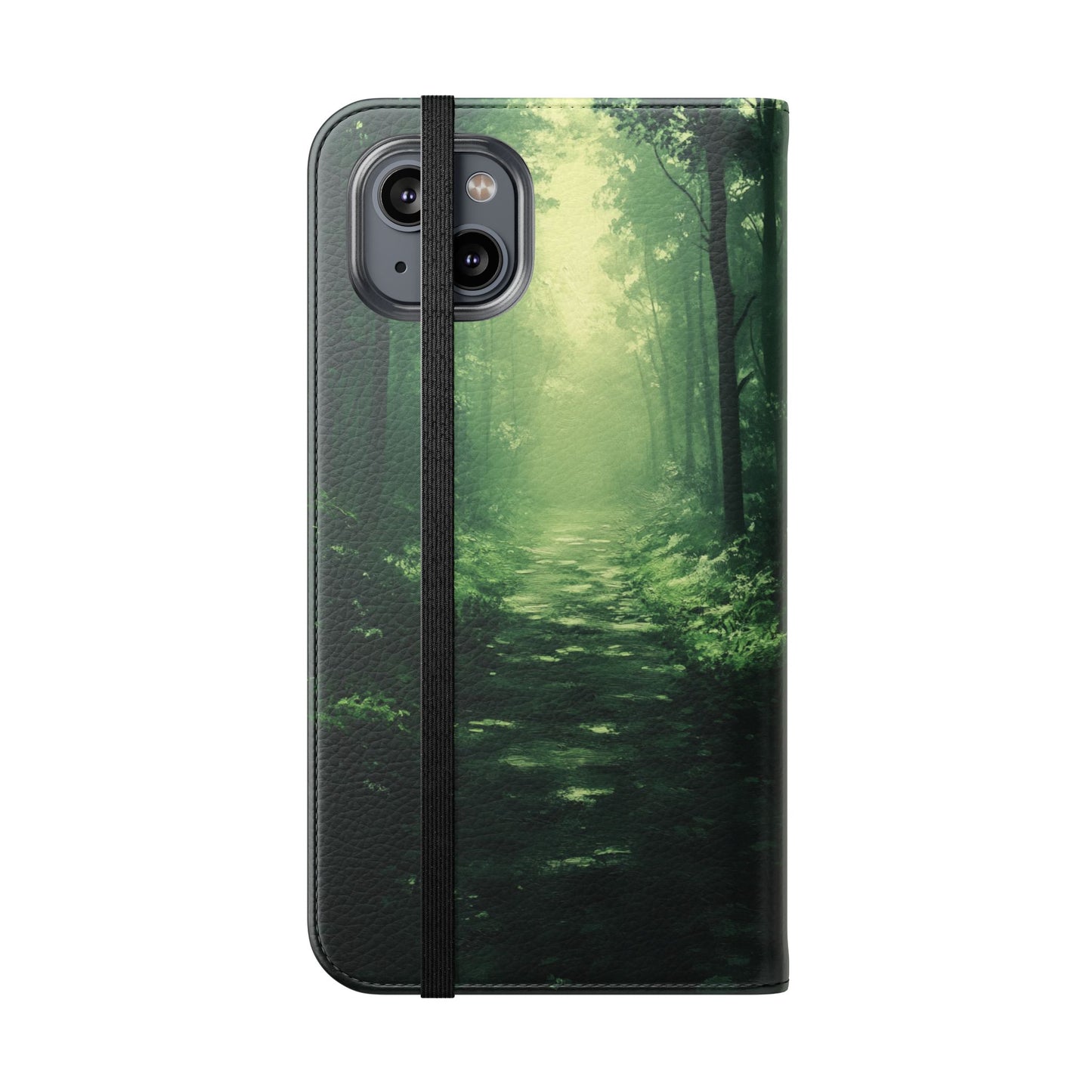 Emerald Mist Forest Path - Wallet Flip Case