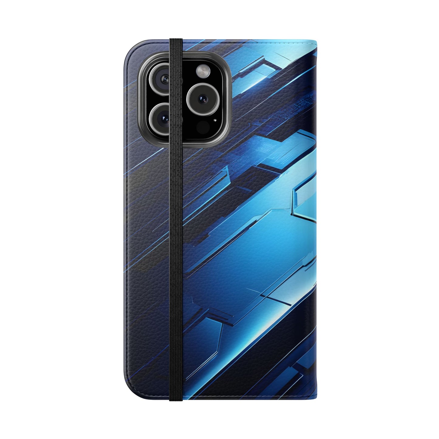 Blue Tech Matrix - Wallet Flip Case