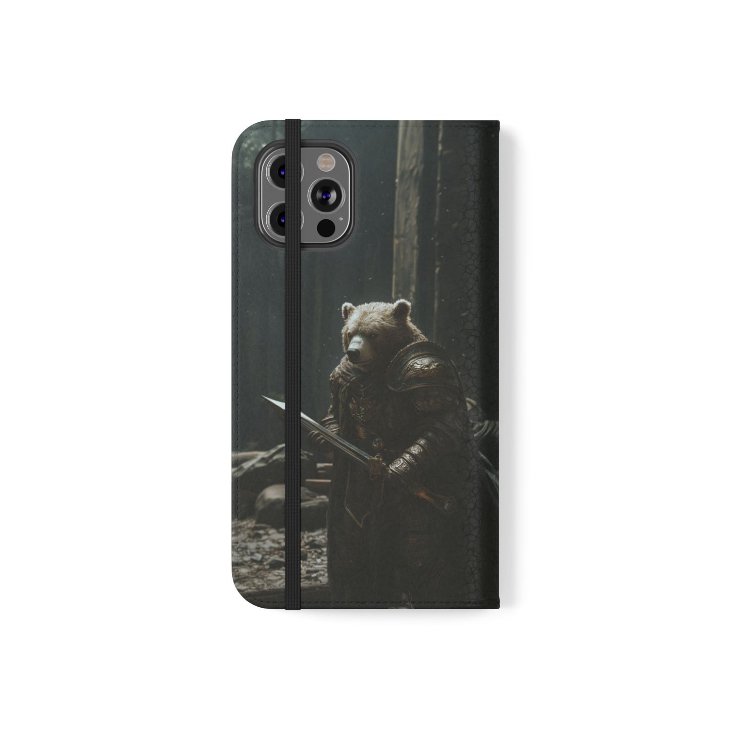 Medieval Bear Warrior Knight - Wallet Flip Case