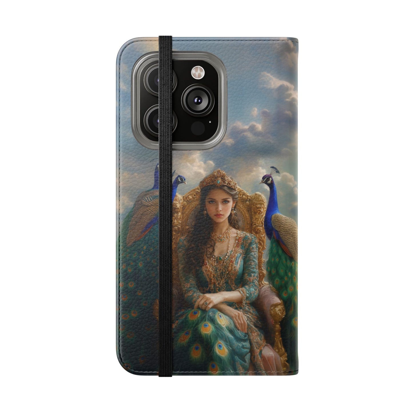 Hera Peacock Empress Golden Throne - Wallet Flip Case
