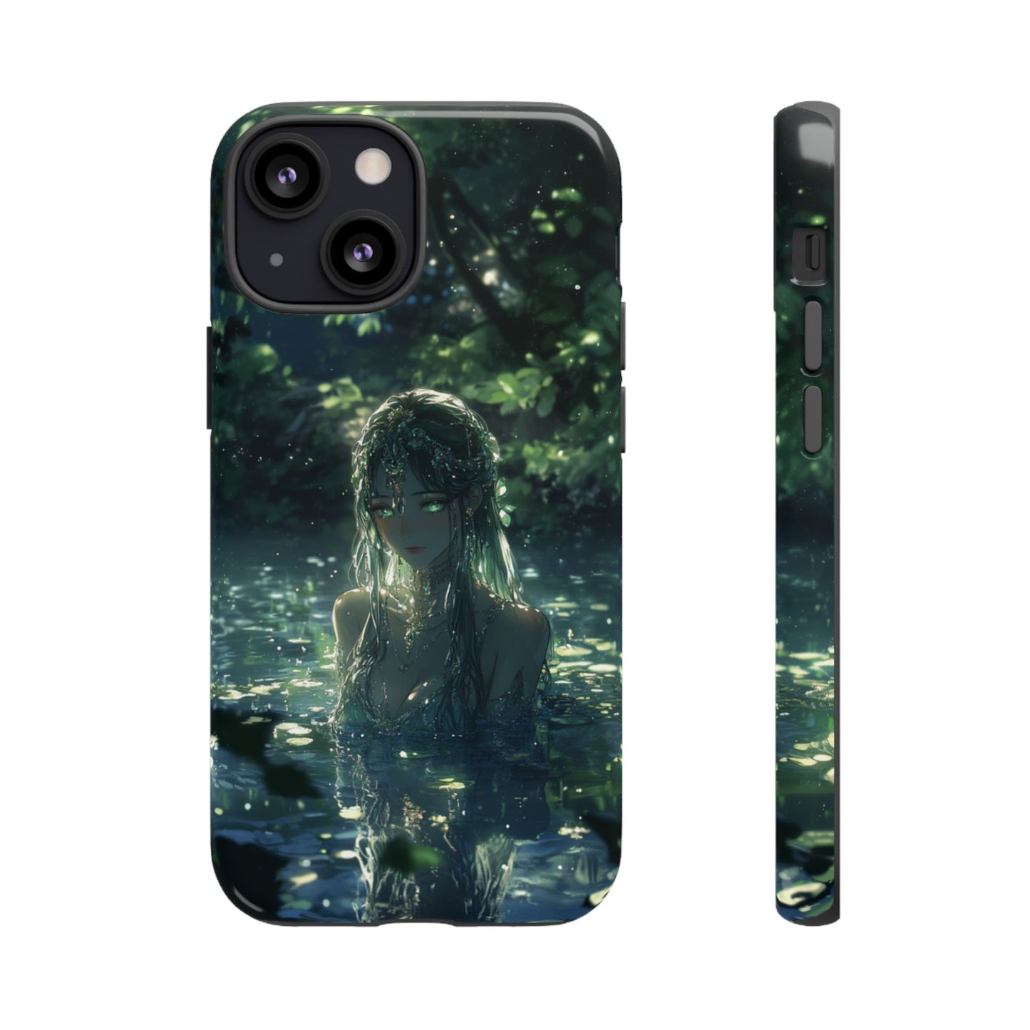 Forest Water Nymph Green Eyes Pond - Tough iPhone Case