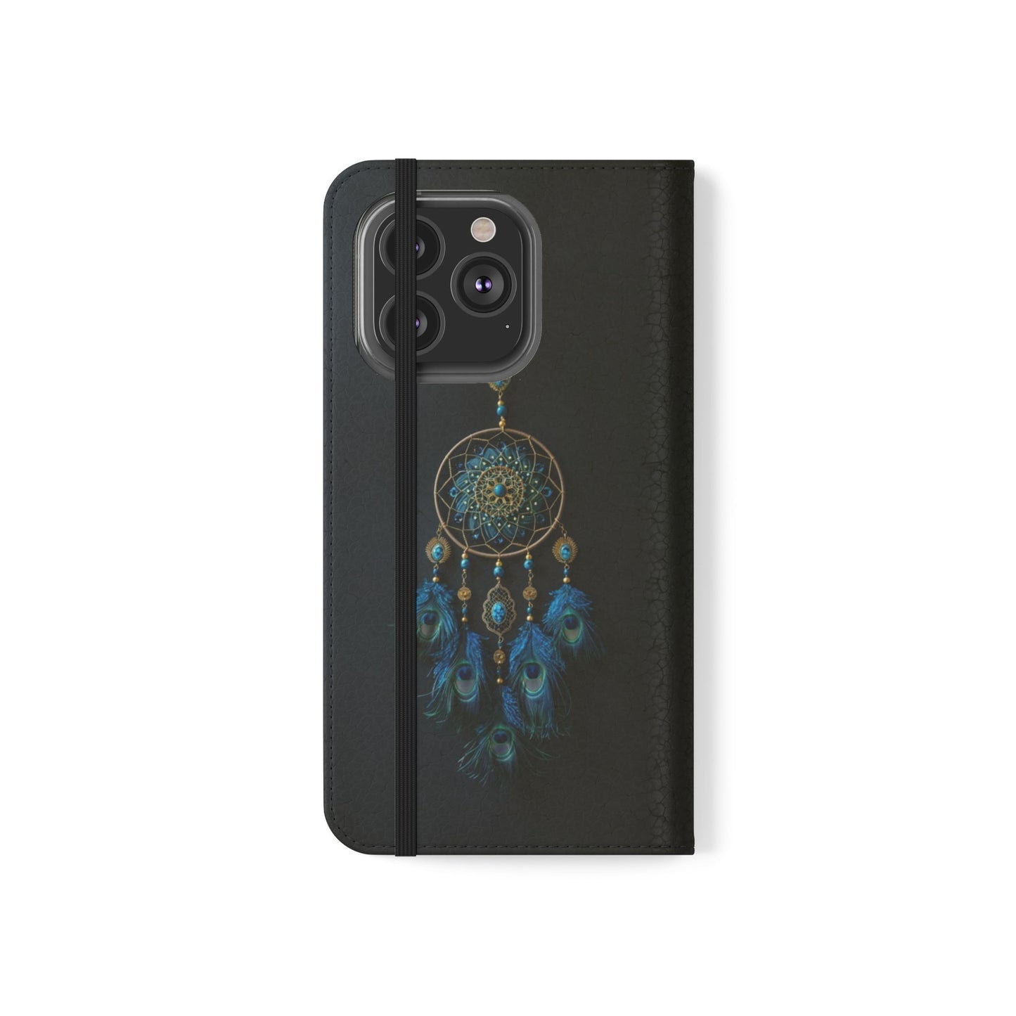 Peacock Feather Dreamcatcher - Wallet Flip Case