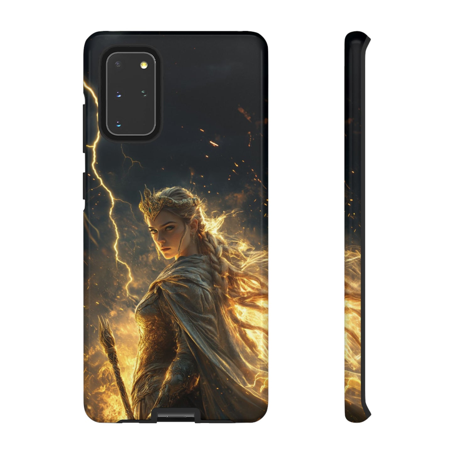 Elf Queen Golden Lightning Storm Crown - Tough Samsung Galaxy Case