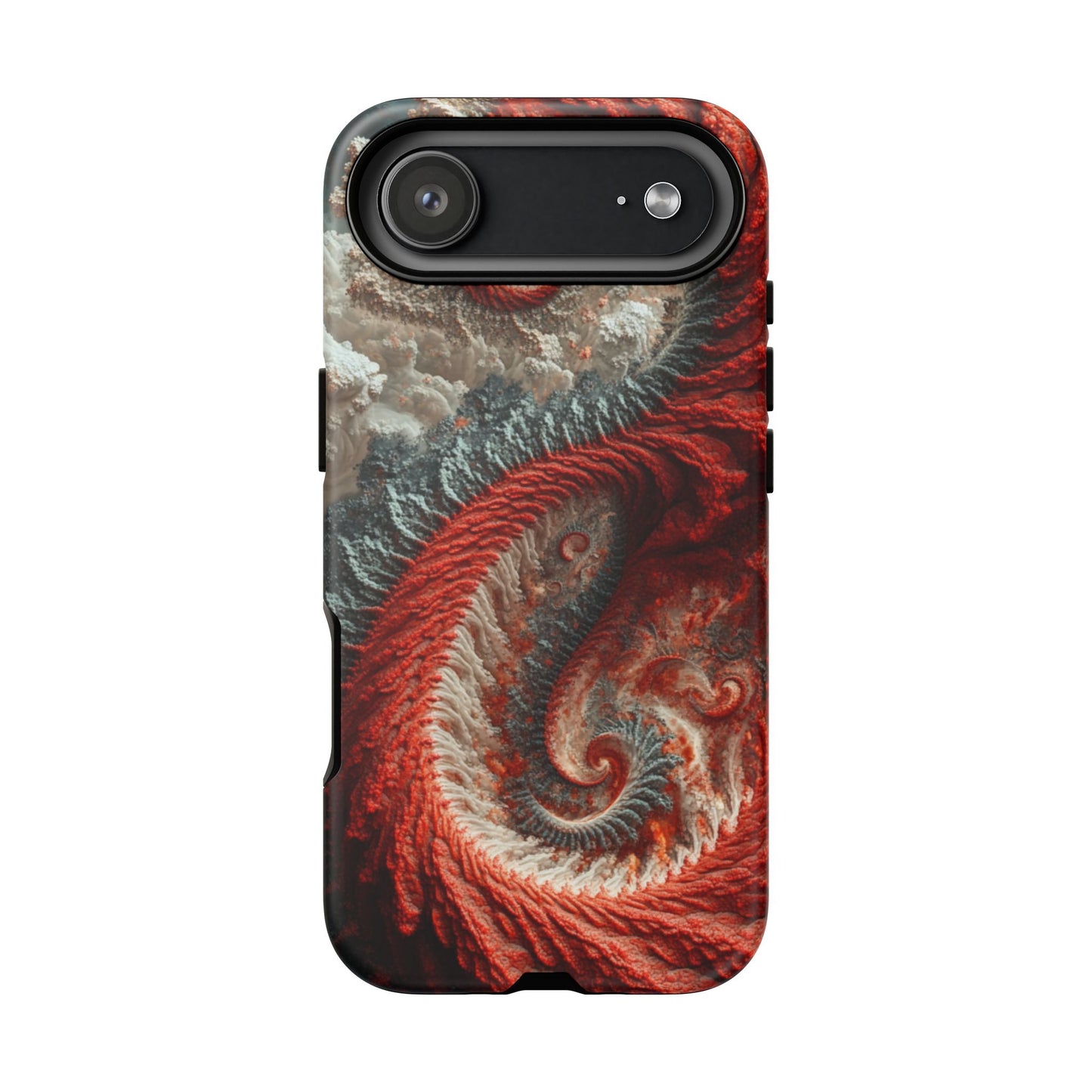 Crimson Spiral Fractal – Tough iPhone Case