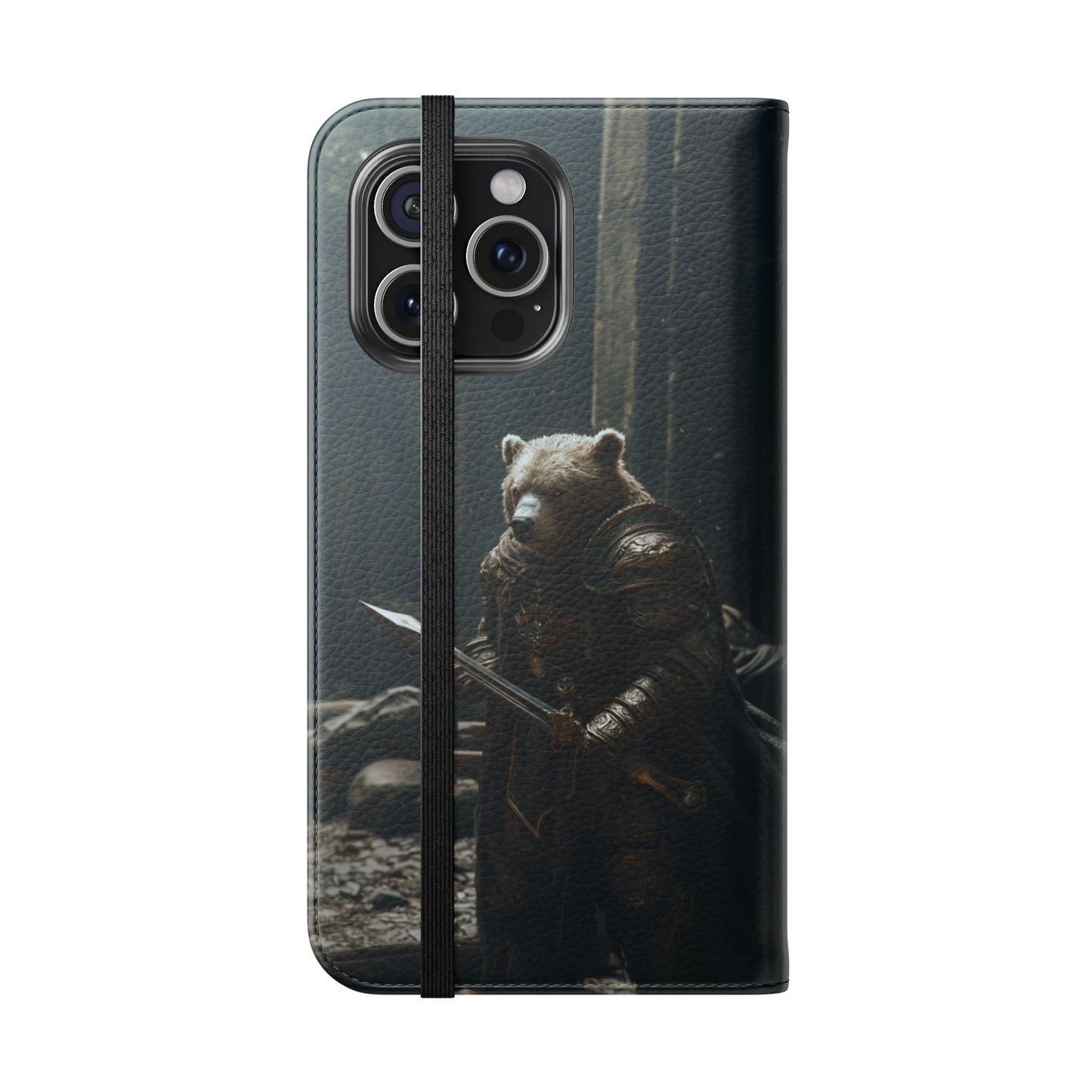Medieval Bear Warrior Knight - Wallet Flip Case