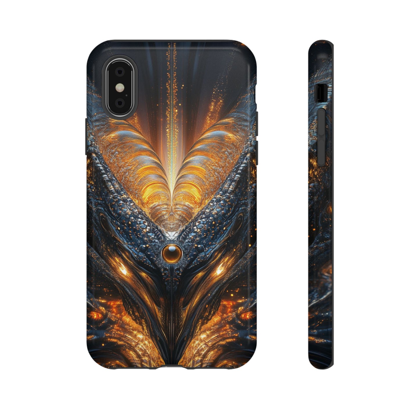 Obsidian Flare Fractal – Tough iPhone Case