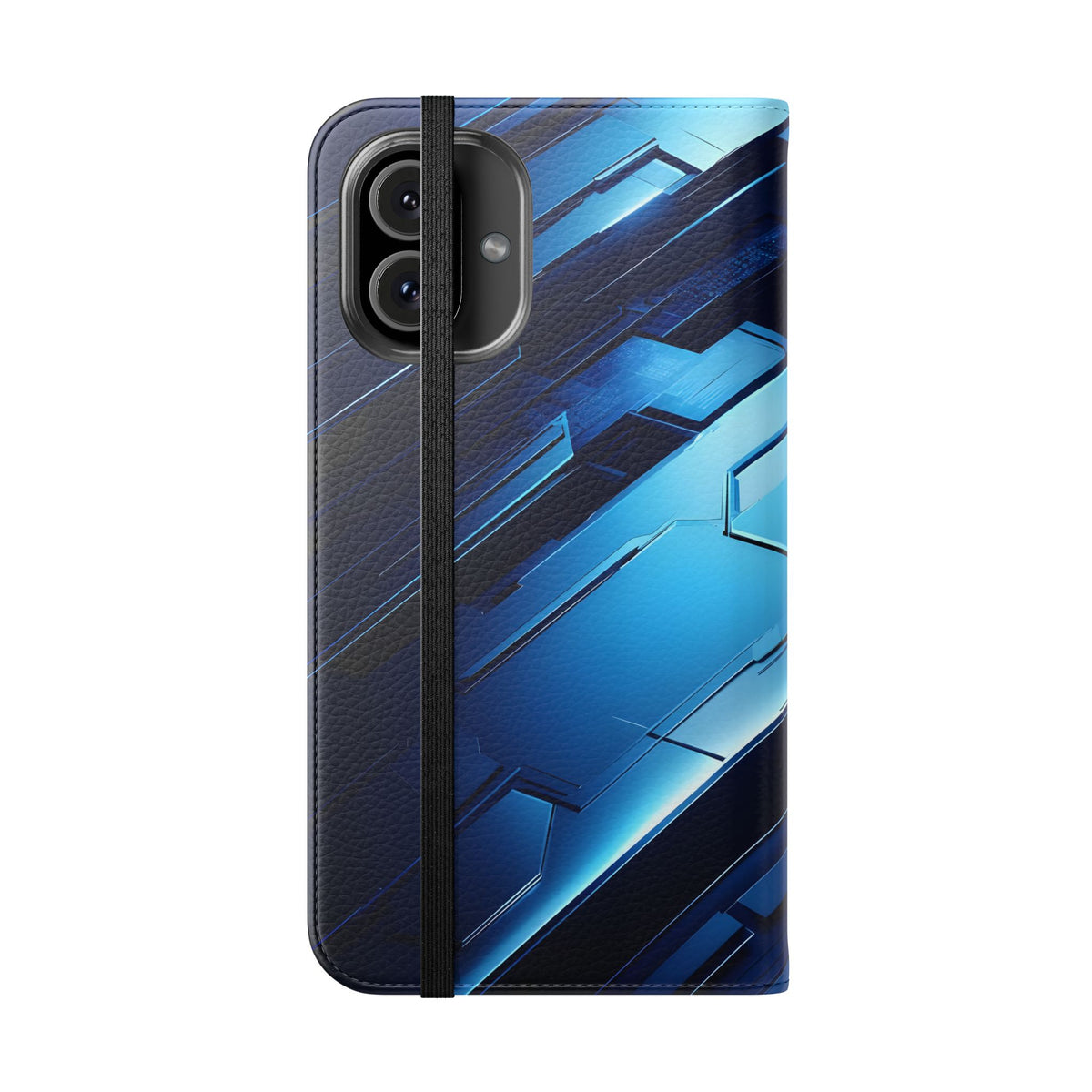 Blue Tech Matrix - Wallet Flip Case