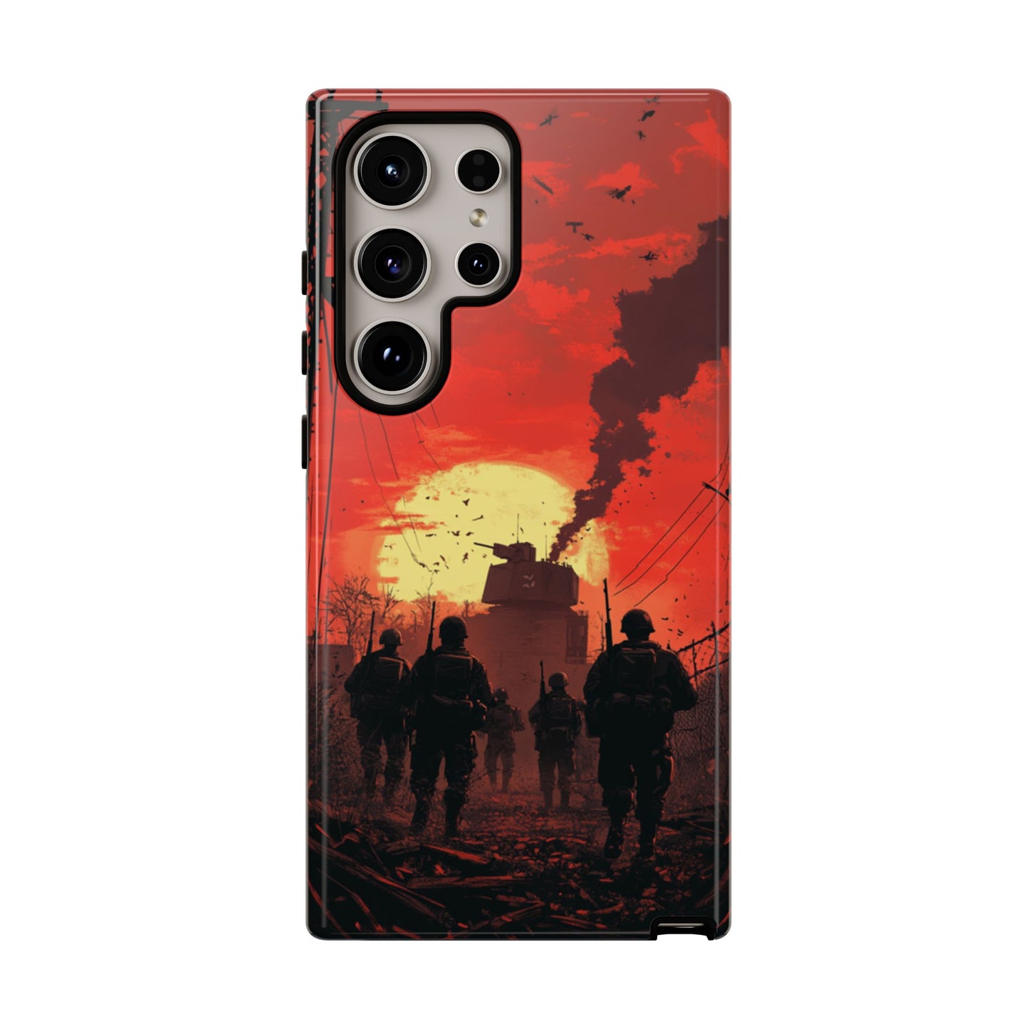 Dystopian Sunset Soldier Phone Case - iPhone, Google Pixel, Samsung Galaxy