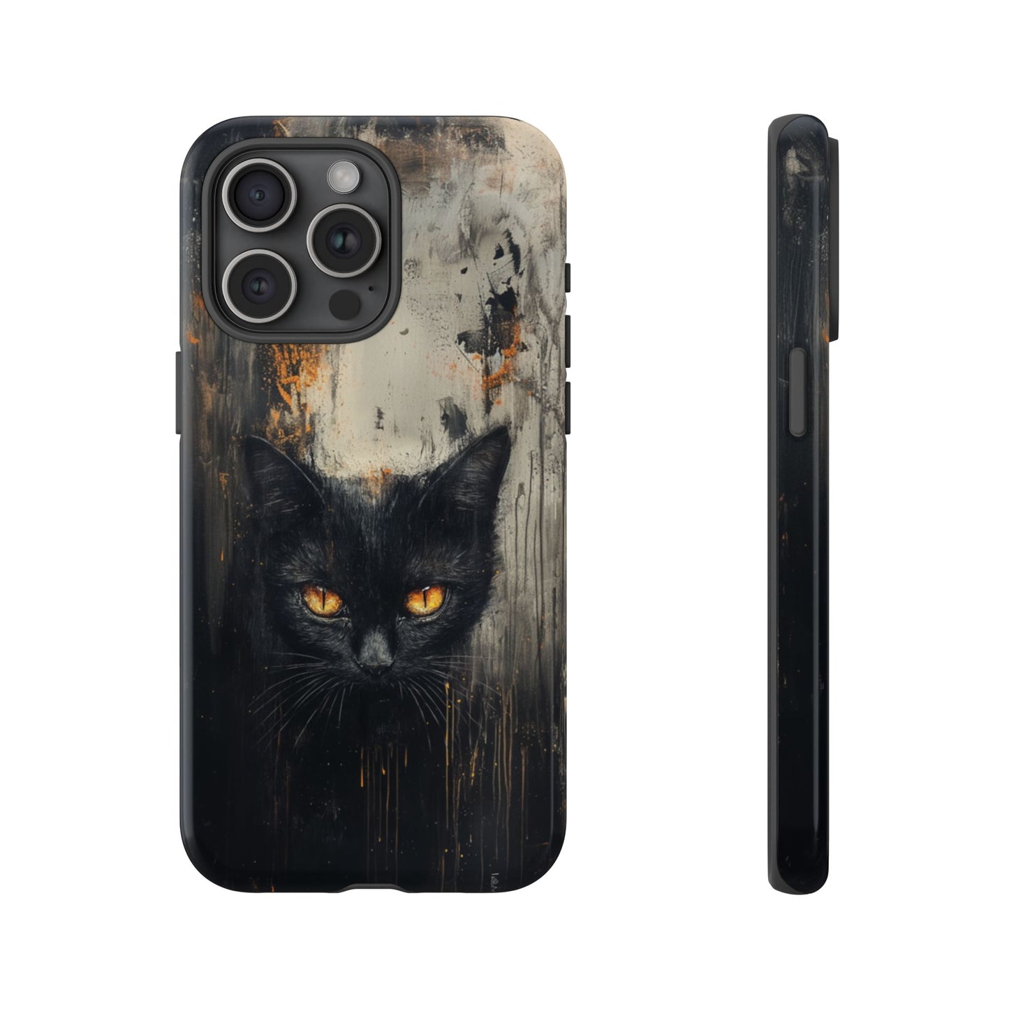 Black Cat Shadow Gaze - Tough iPhone Case