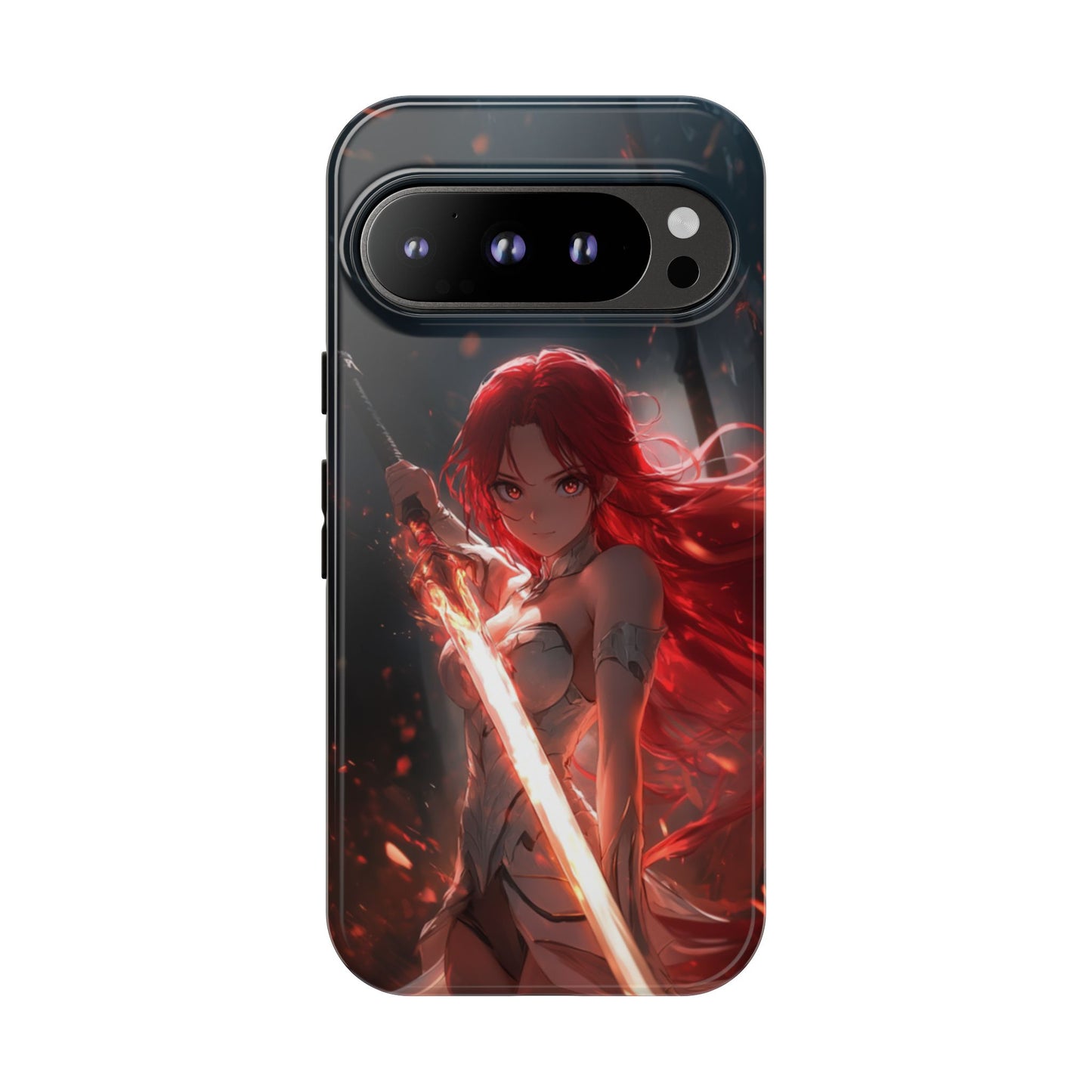 Crimson Ember Warrior – Tough Google Pixel Case