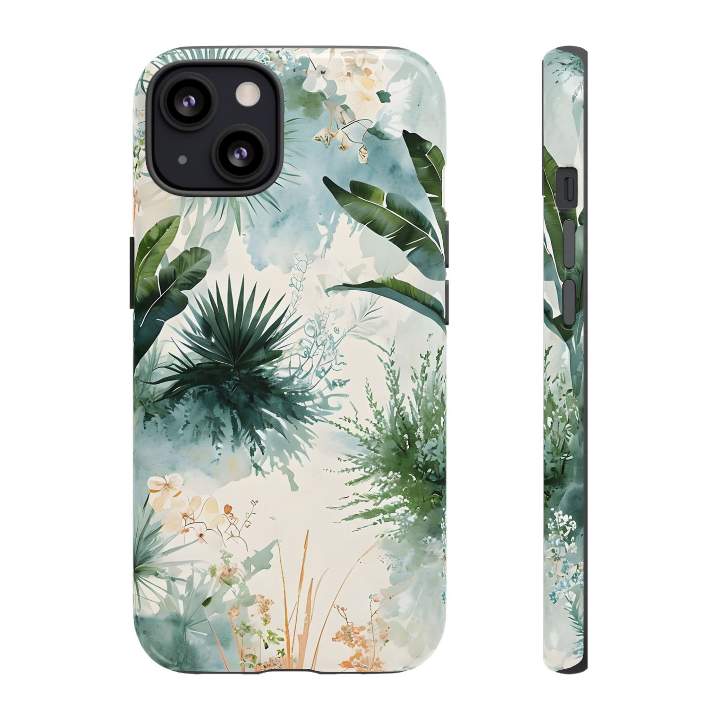 Tropical Botanical Watercolor - Tough iPhone Case