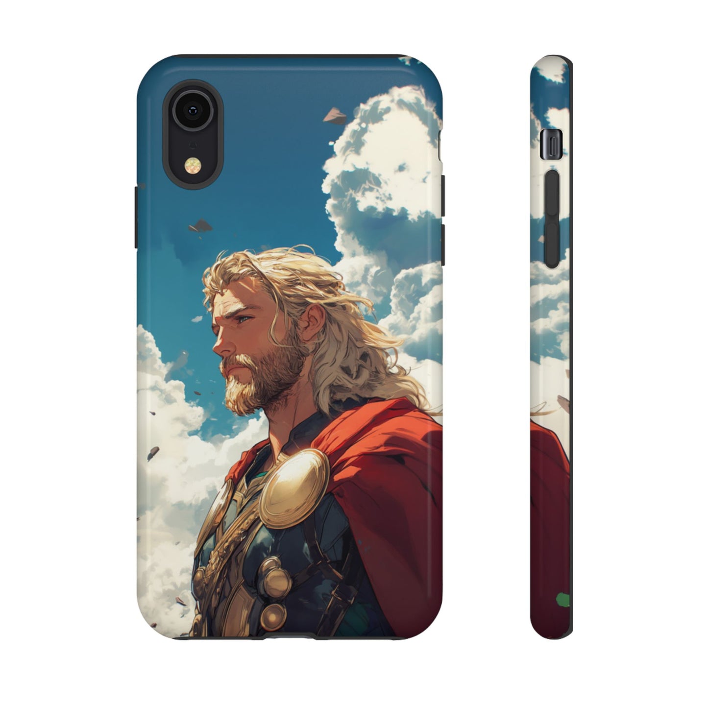 Celestial Protector: Anime-Style Thor Phone Case - iPhone, Google Pixel, Samsung