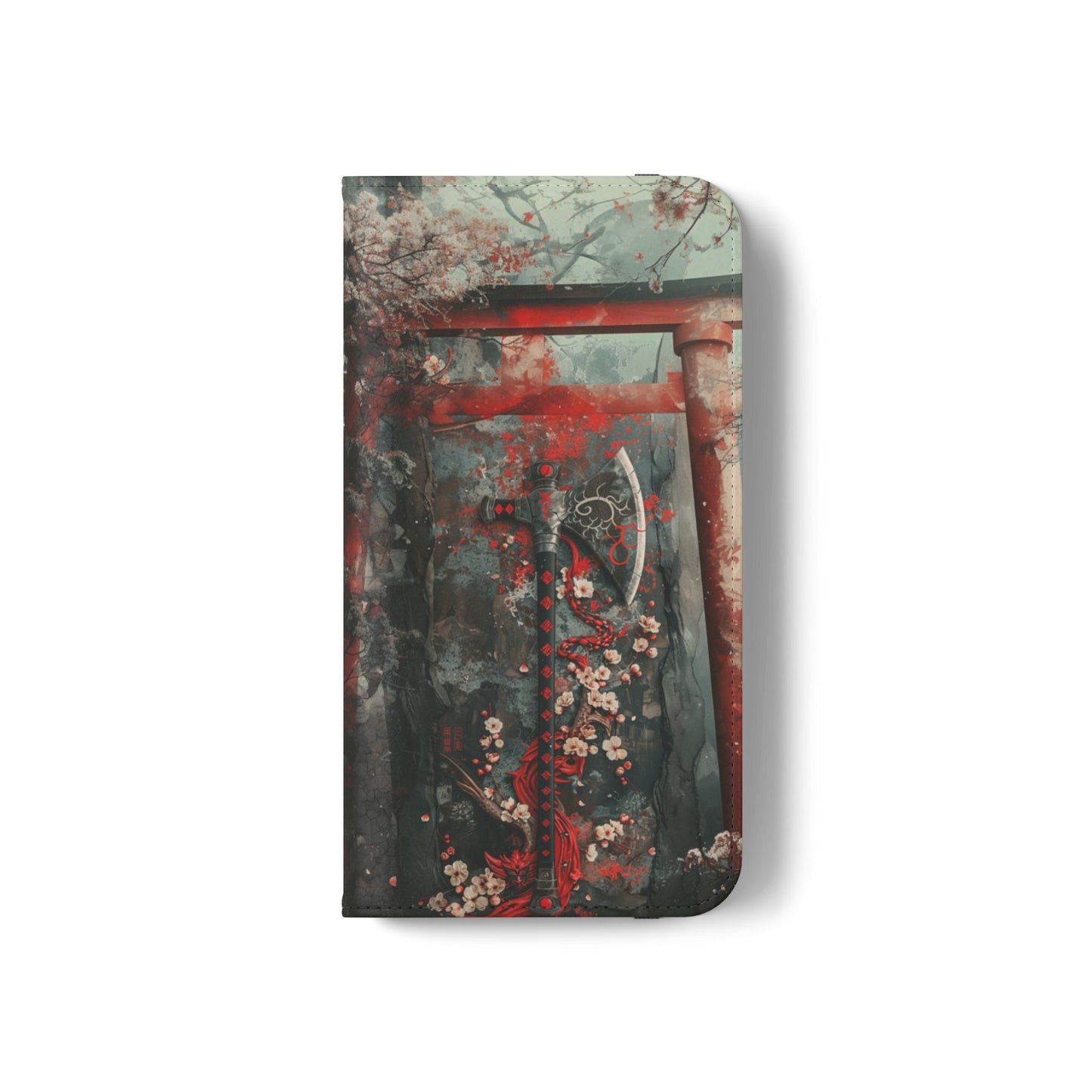 Sakura Warrior Axe - Wallet Flip Case