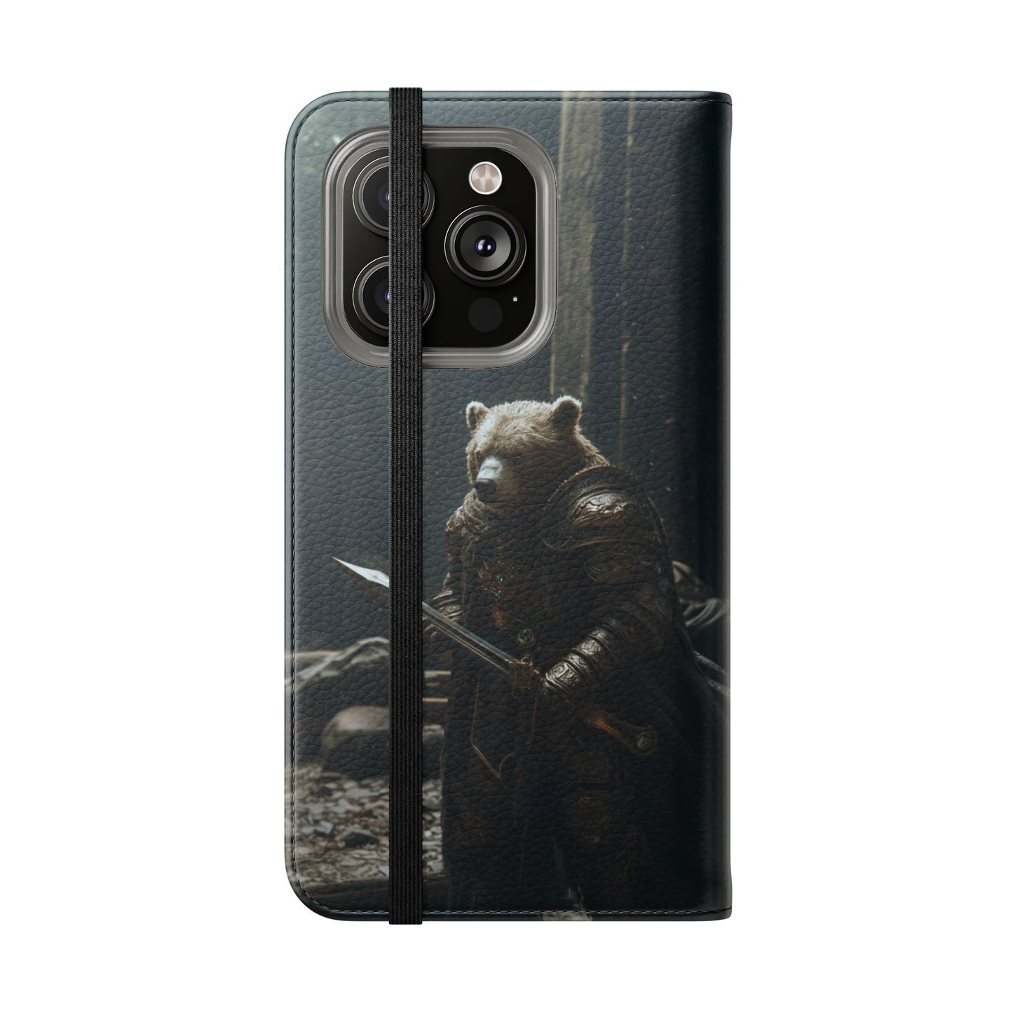 Medieval Bear Warrior Knight - Wallet Flip Case