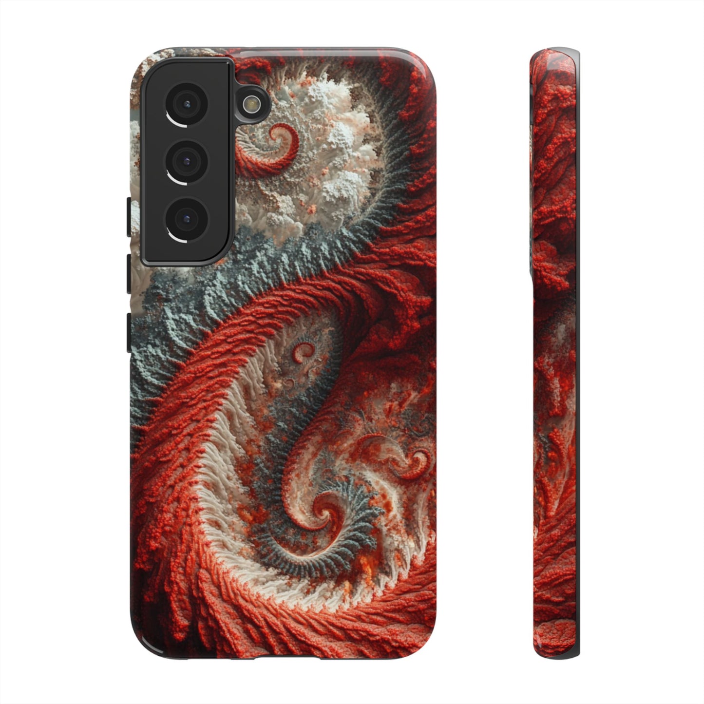 Crimson Spiral Fractal – Tough Samsung Galaxy Case