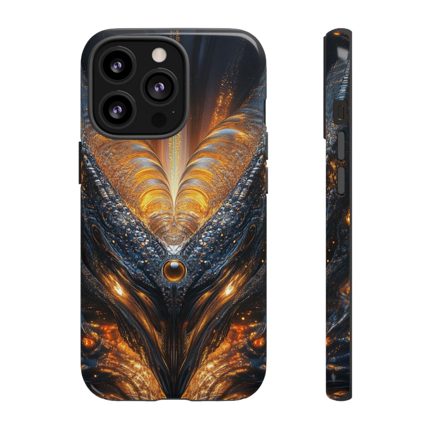 Obsidian Flare Fractal – Tough iPhone Case