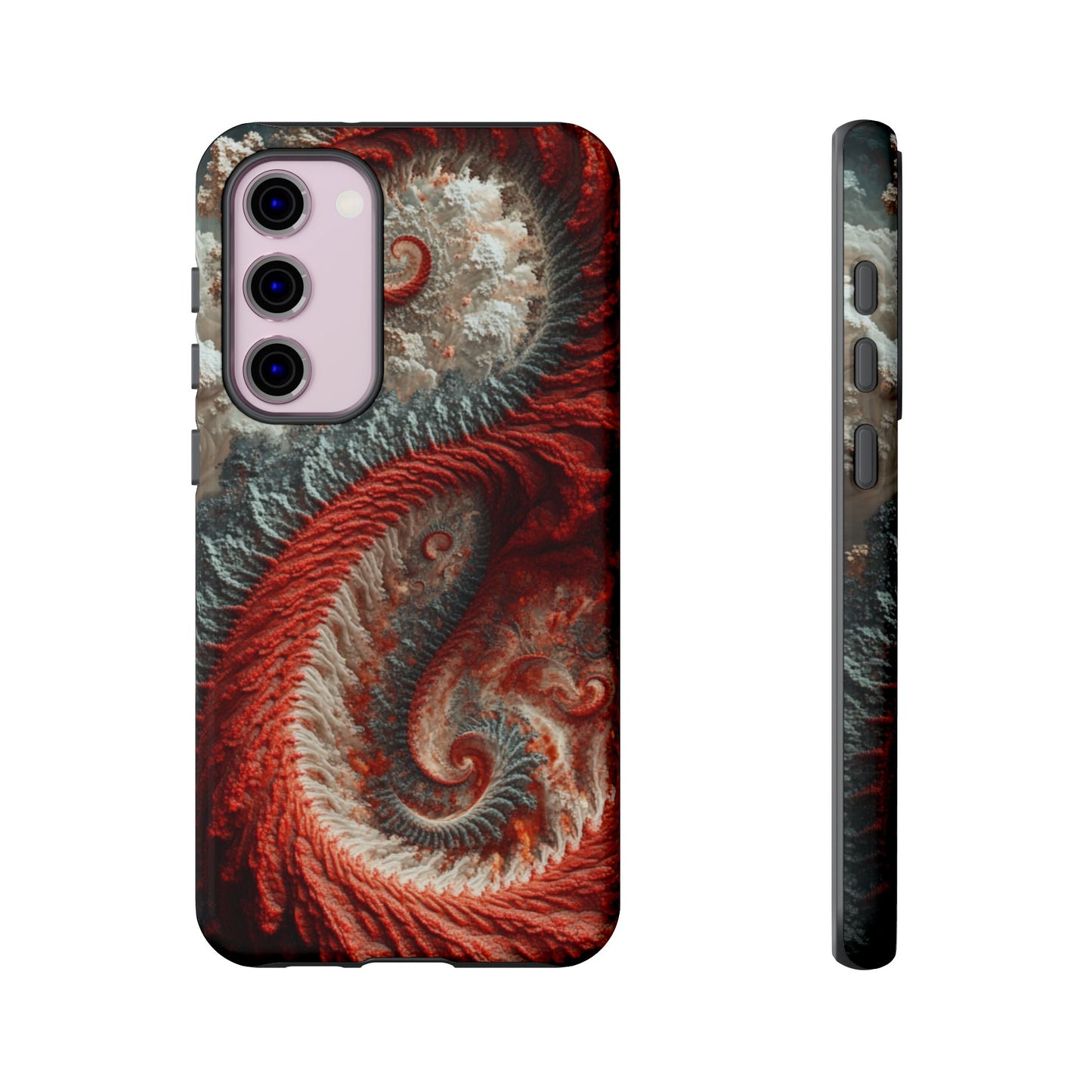 Crimson Spiral Fractal – Tough Samsung Galaxy Case