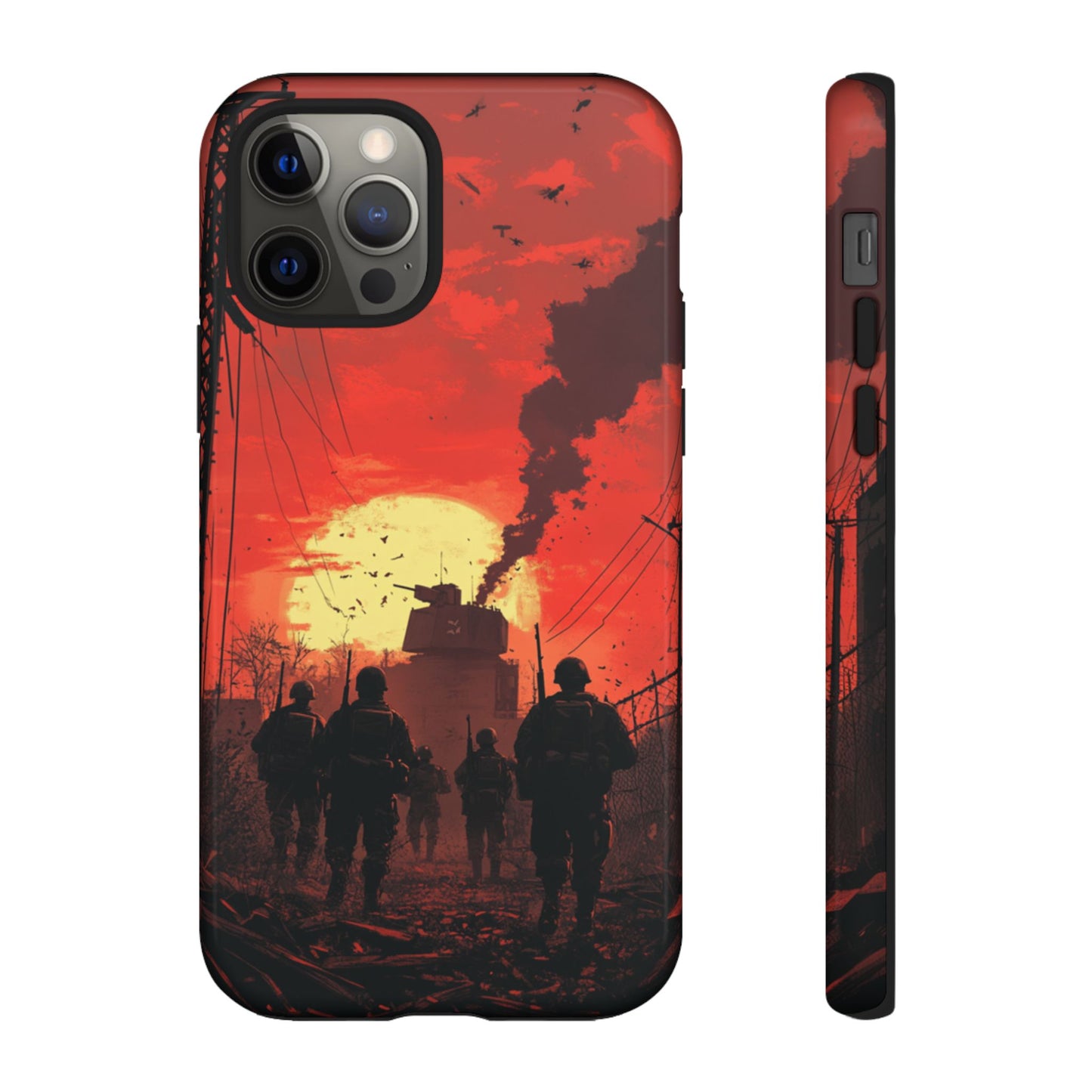 Dystopian Sunset Soldier Phone Case - iPhone, Google Pixel, Samsung Galaxy