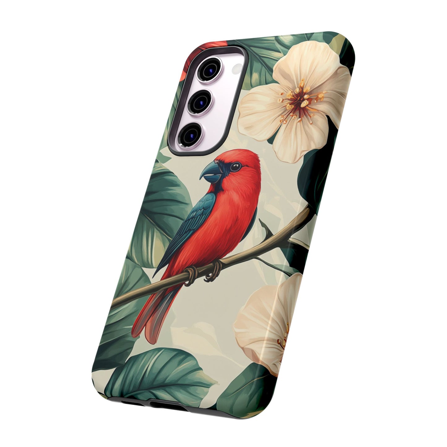 Tropical Bird and Hibiscus Phone Case – iPhone, Google Pixel, Samsung Galaxy