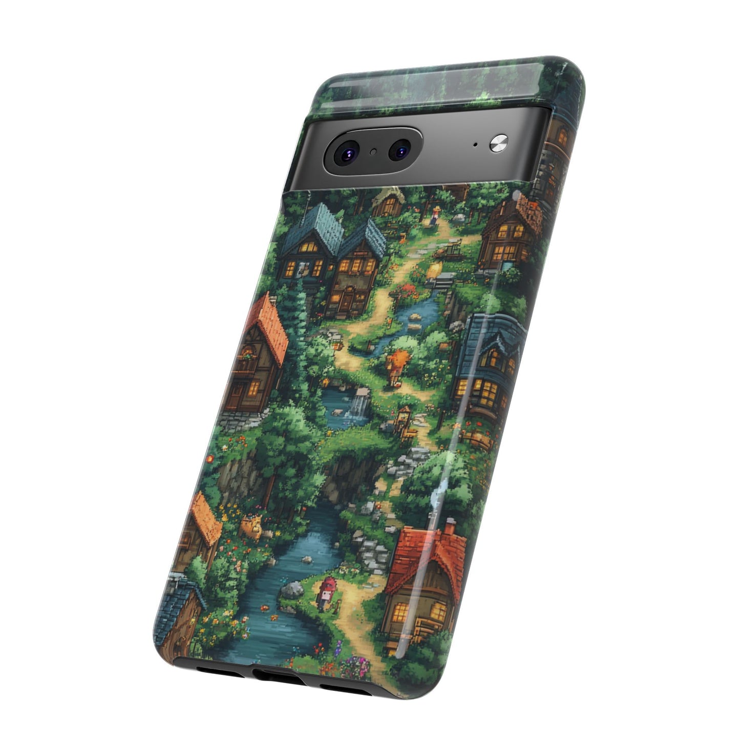 Enchanted Village: Pixel Paradise Phone Case - iPhone, Google Pixel, Samsung Galaxy