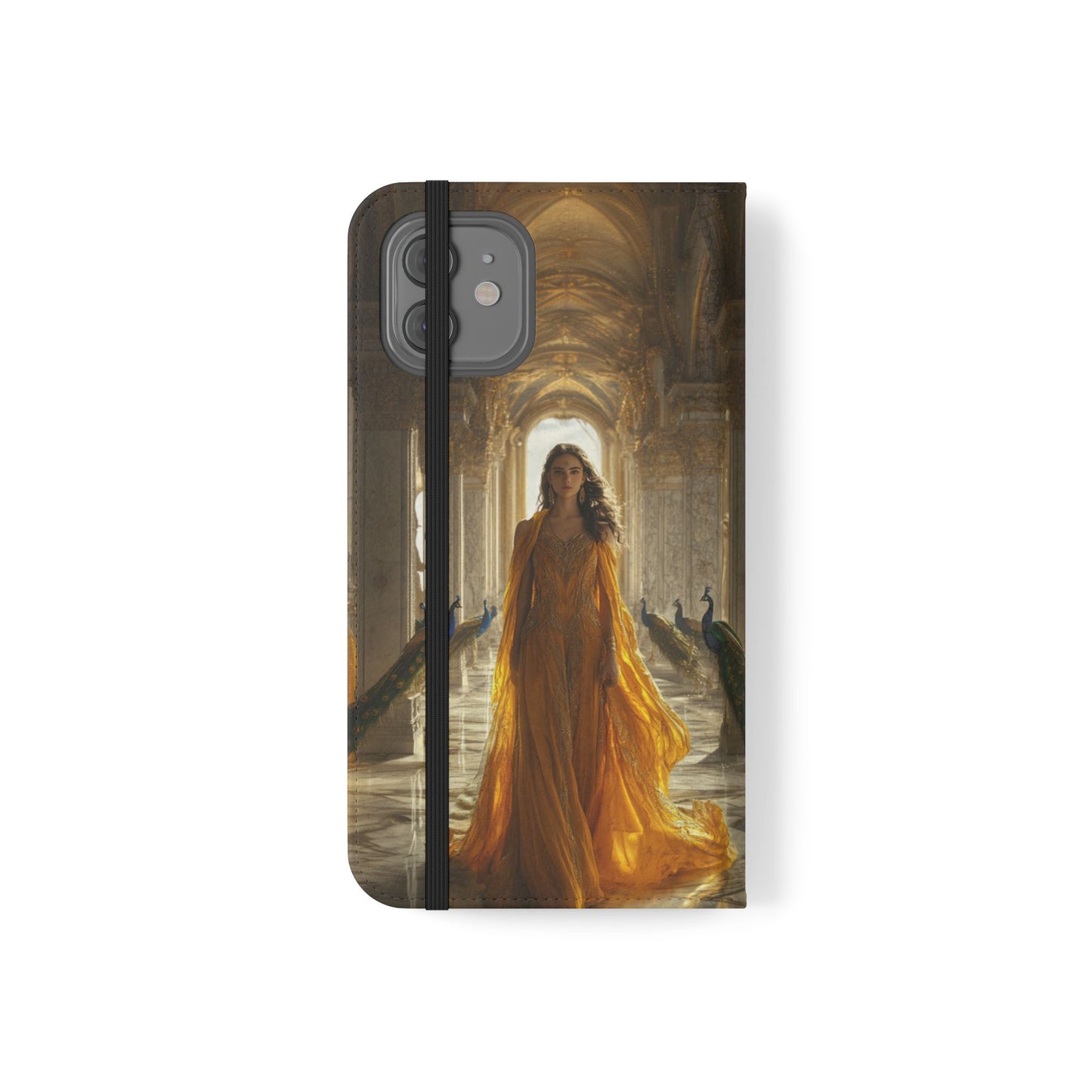 Hera Golden Palace Peacock Goddess - Wallet Flip Case
