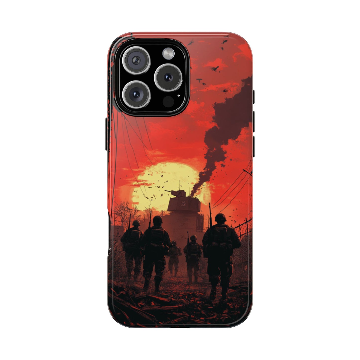 Dystopian Sunset Soldier Phone Case - iPhone, Google Pixel, Samsung Galaxy