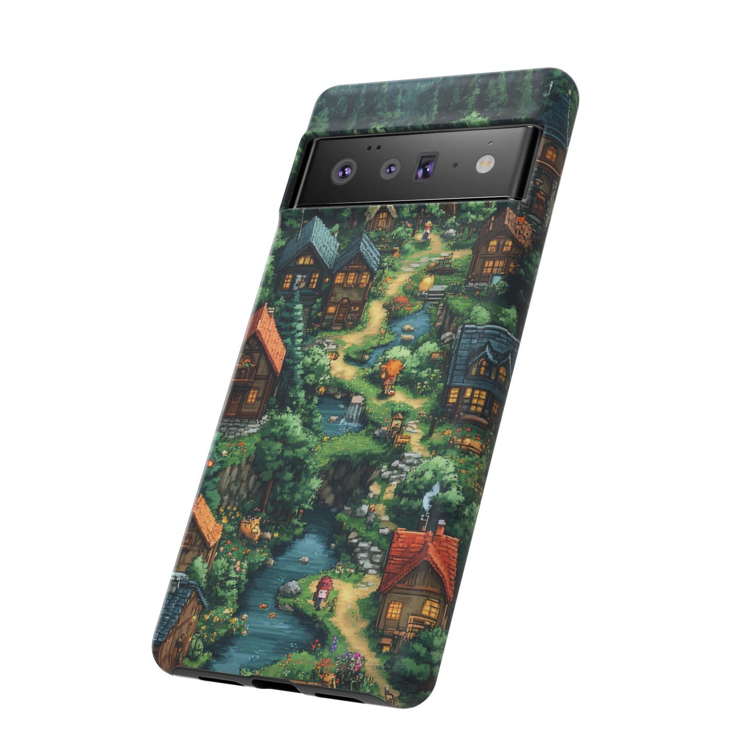 Enchanted Village: Pixel Paradise Phone Case - iPhone, Google Pixel, Samsung Galaxy