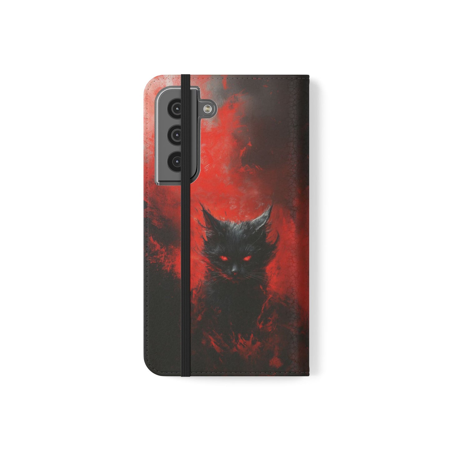 Fire Demon Black Cat - Wallet Flip Case