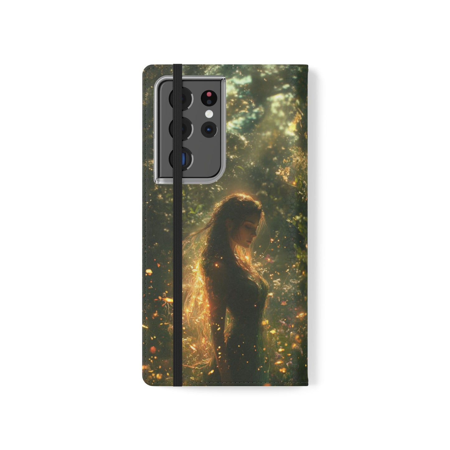 Forest Goddess Golden Light Meadow - Wallet Flip Case