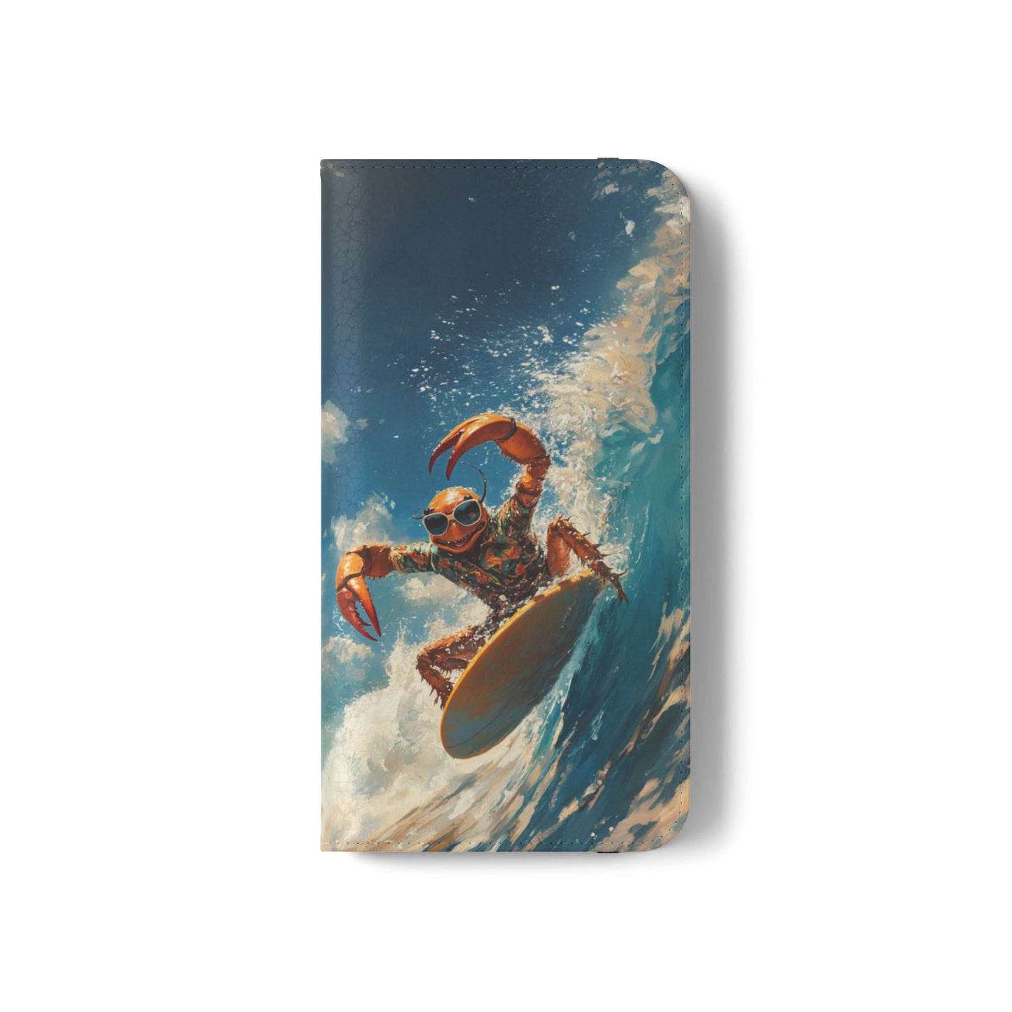 Surfing Crab - Wallet Flip Case
