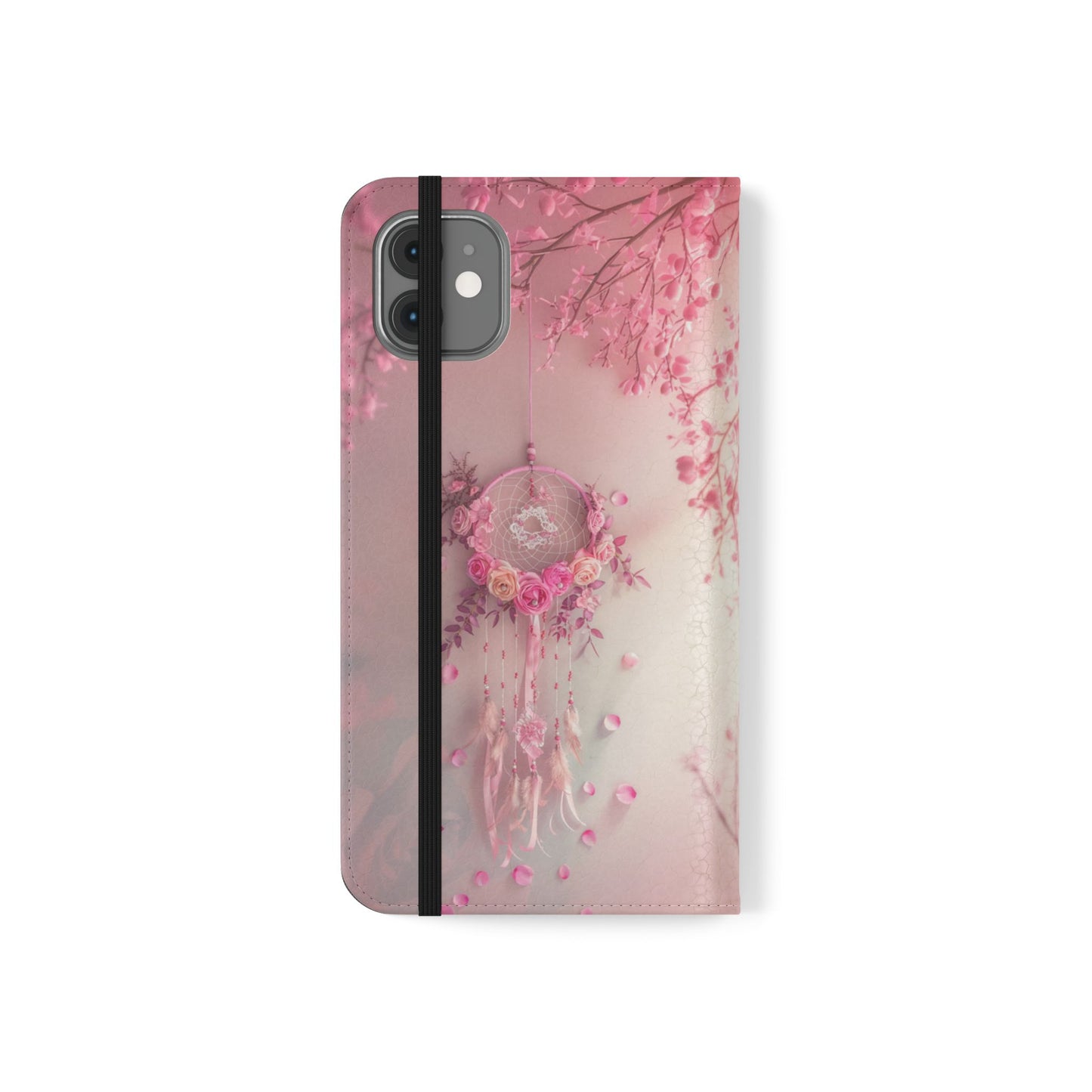 Pink Rose Dreamcatcher - Wallet Flip Case