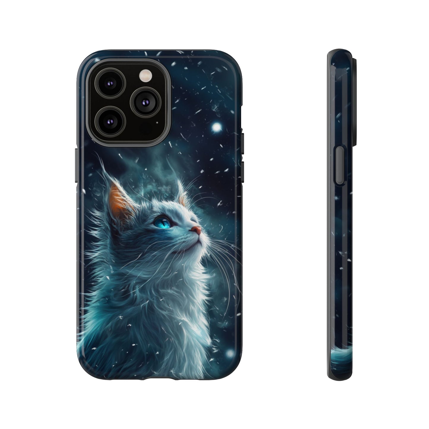 Ethereal Gaze White Cat Phone Case - iPhone, Google Pixel, Samsung Galaxy