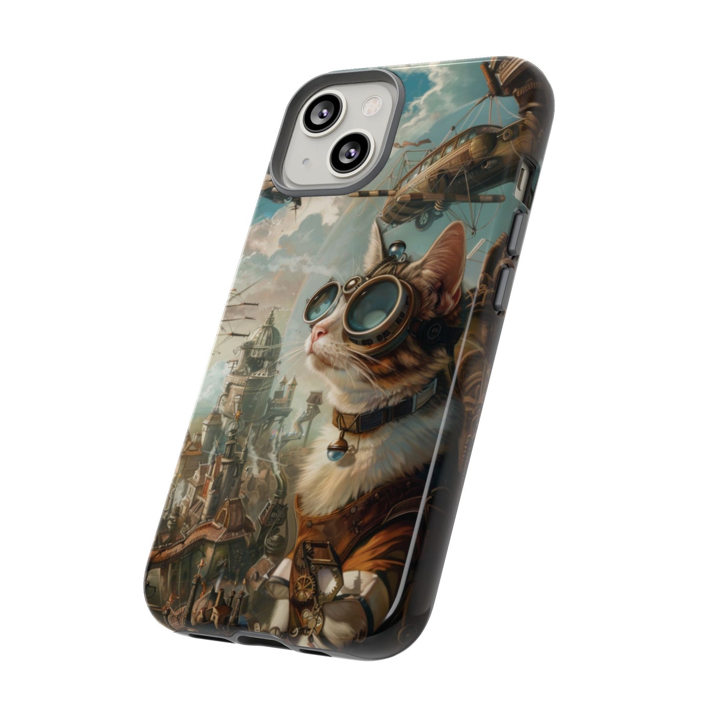 Steampunk Cat Adventurer - iPhone, Google Pixel, Samsung Galaxy