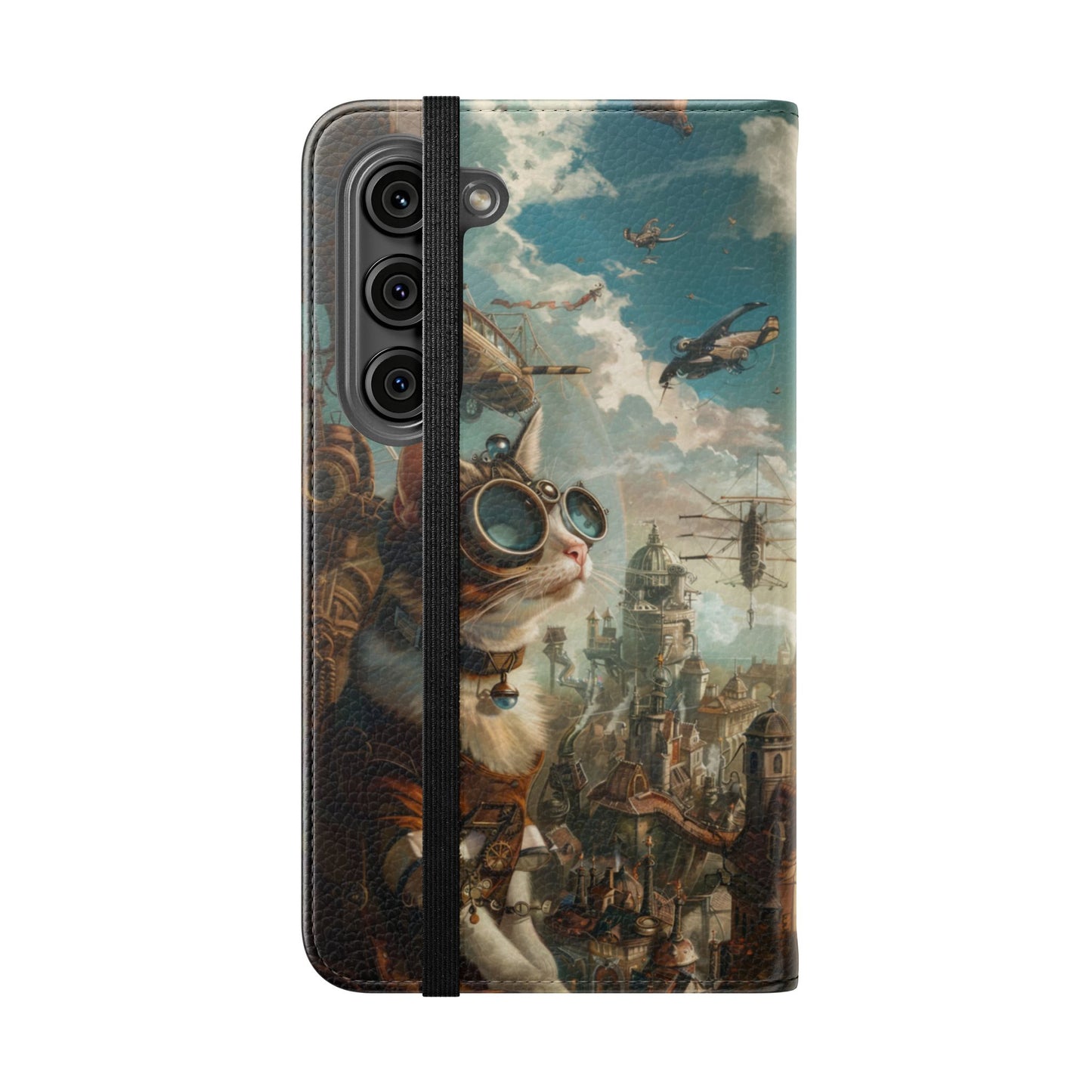 Steampunk Aviator Cat - Wallet Flip Case