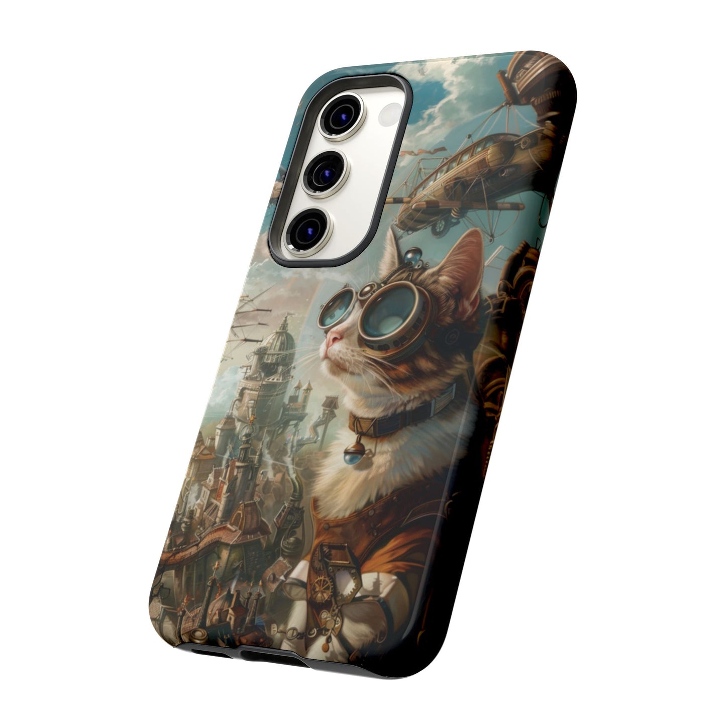 Steampunk Cat Adventurer - iPhone, Google Pixel, Samsung Galaxy