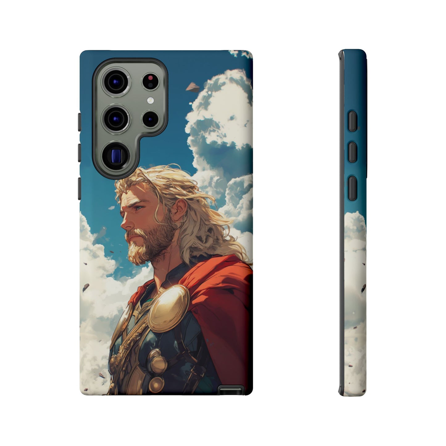 Celestial Protector: Anime-Style Thor Phone Case - iPhone, Google Pixel, Samsung