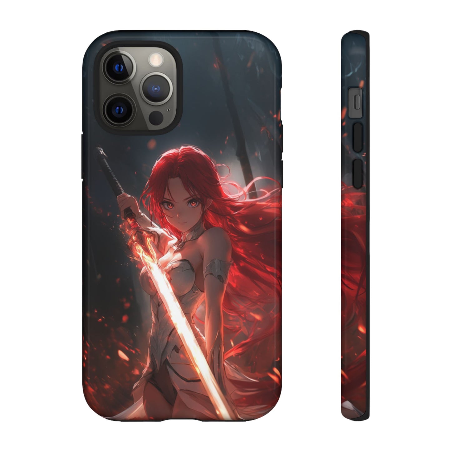 Crimson Ember Warrior – Tough iPhone Case