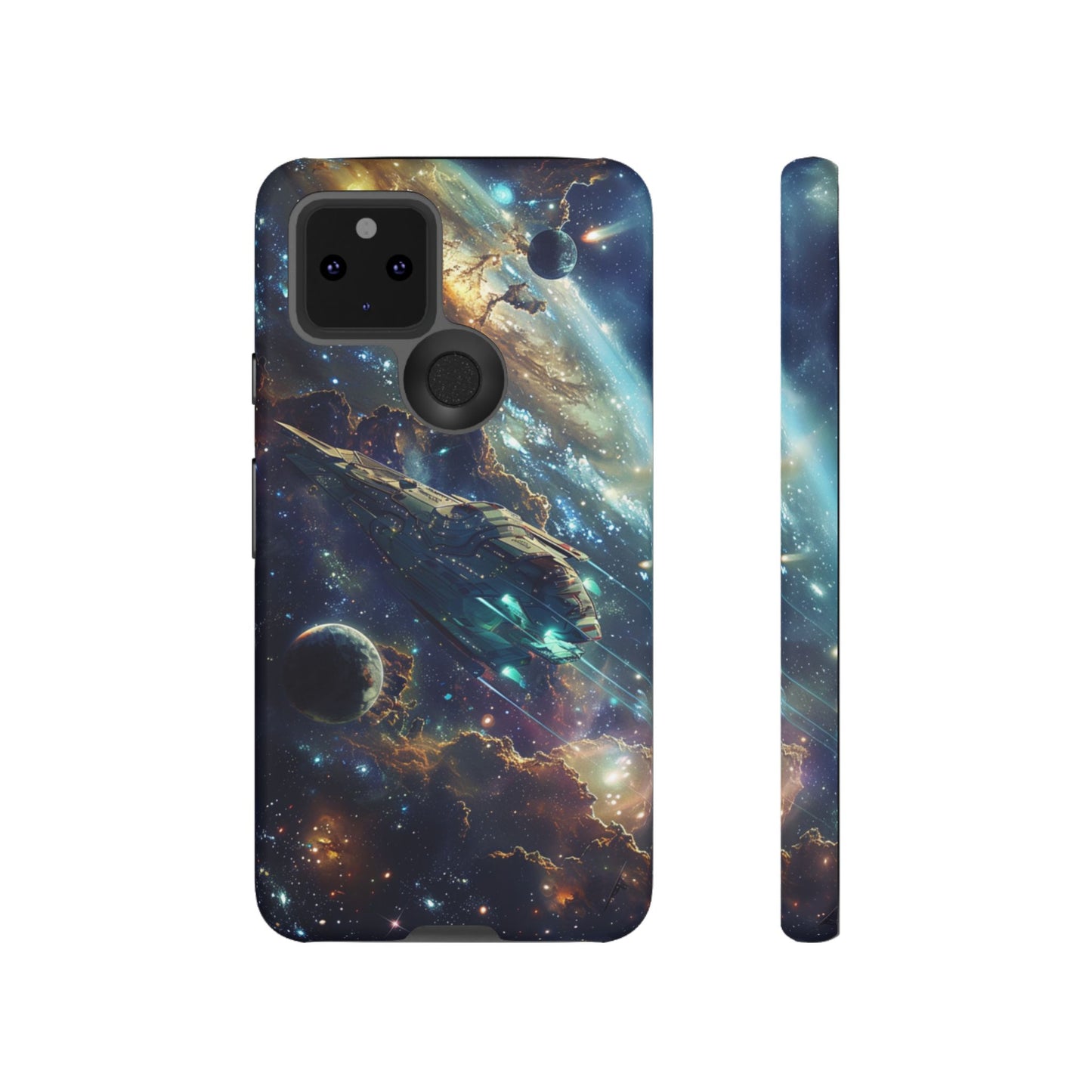 Galactic Voyage: Futuristic Spaceship - iPhone, Google Pixel, Samsung Galaxy