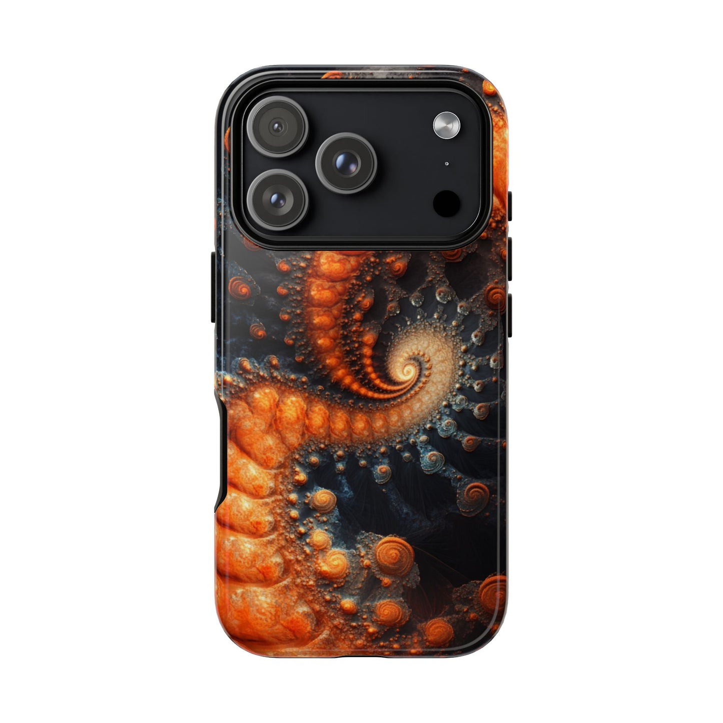 Amber Spiral Fractal – Tough iPhone Case
