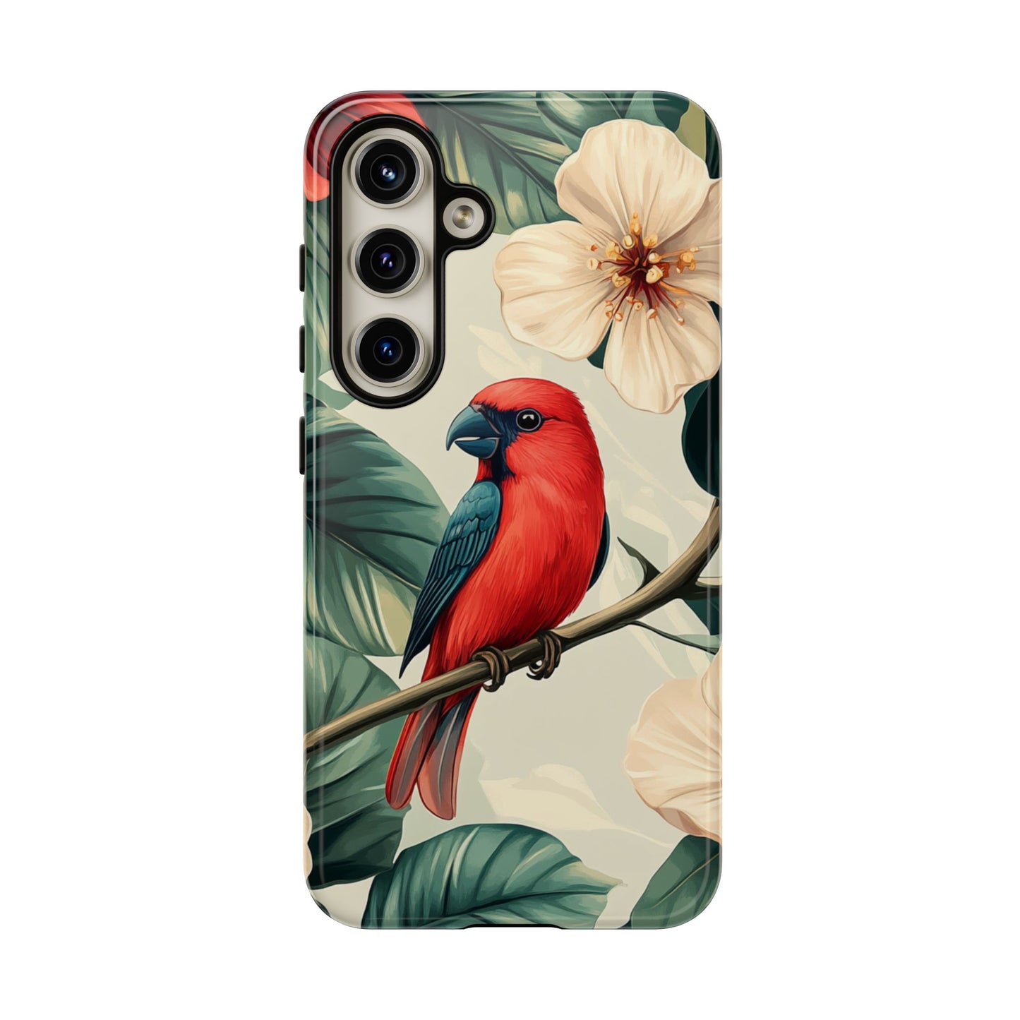 Tropical Bird and Hibiscus Phone Case – iPhone, Google Pixel, Samsung Galaxy