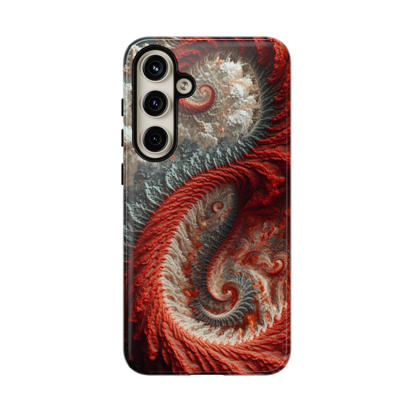 Crimson Spiral Fractal – Tough Samsung Galaxy Case