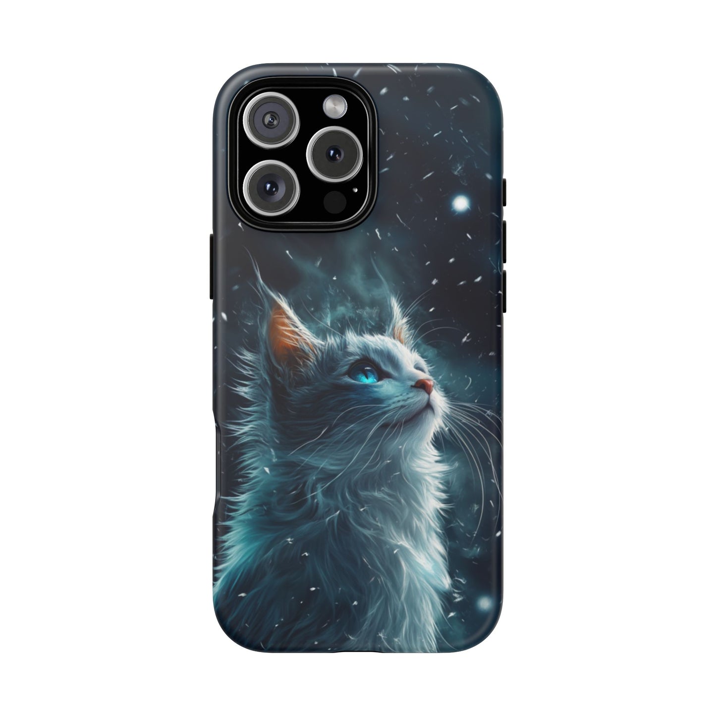 Ethereal Gaze White Cat Phone Case - iPhone, Google Pixel, Samsung Galaxy