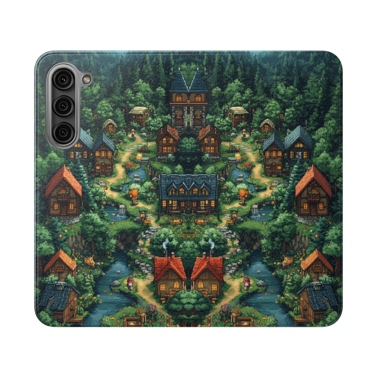 Pixel Forest Hamlet - Wallet Flip Case