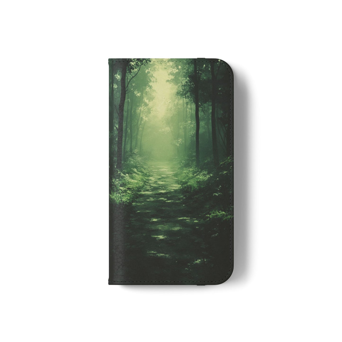 Emerald Mist Forest Path - Wallet Flip Case