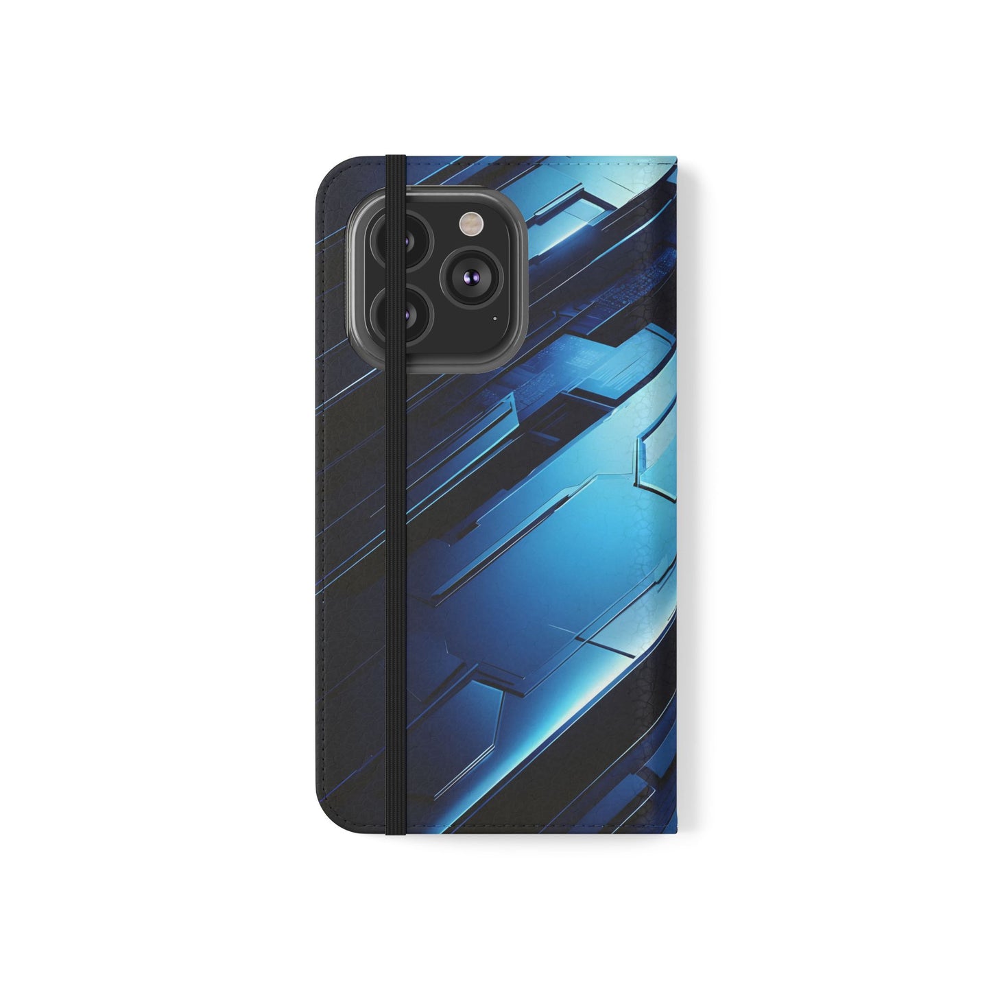 Blue Tech Matrix - Wallet Flip Case