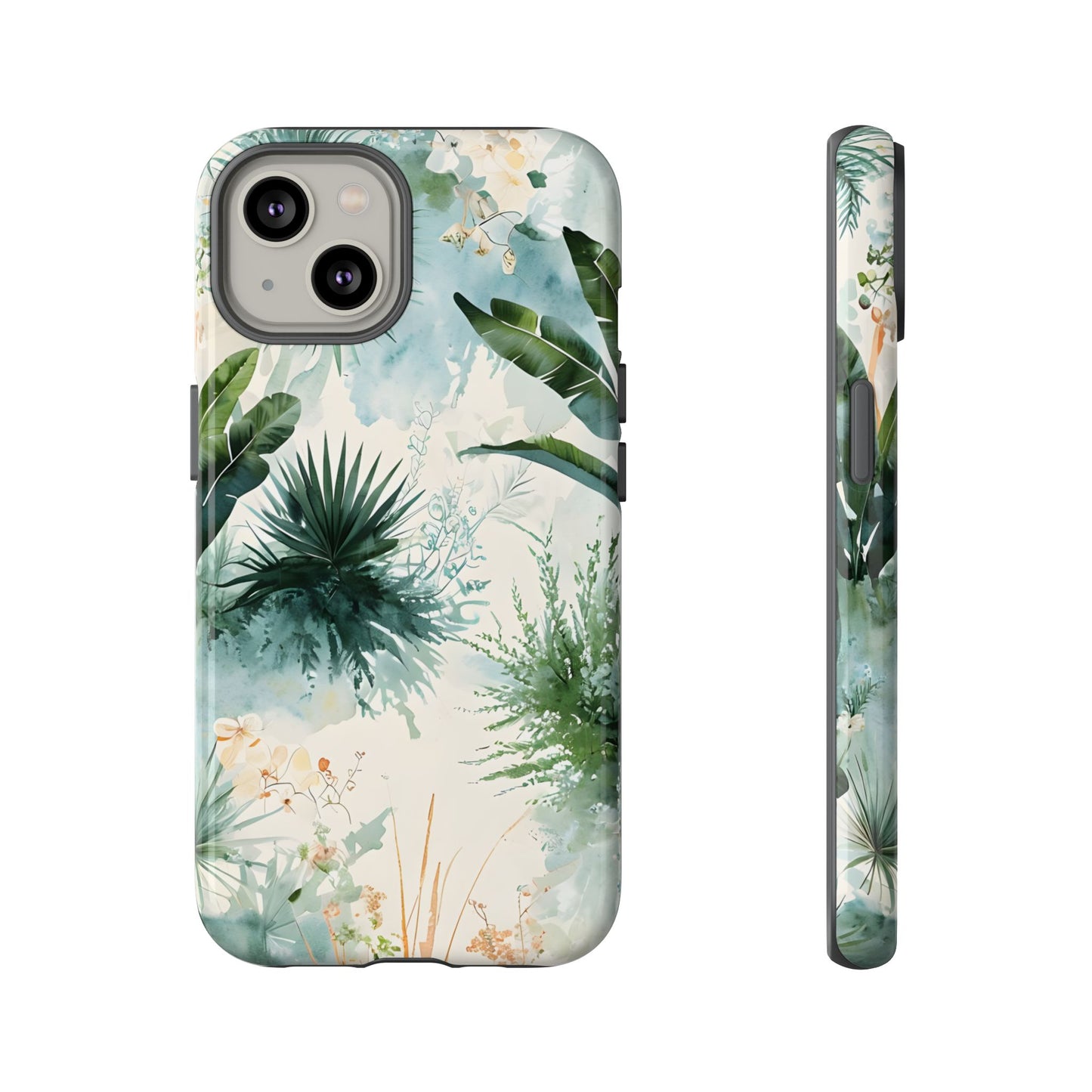 Tropical Botanical Watercolor - Tough iPhone Case