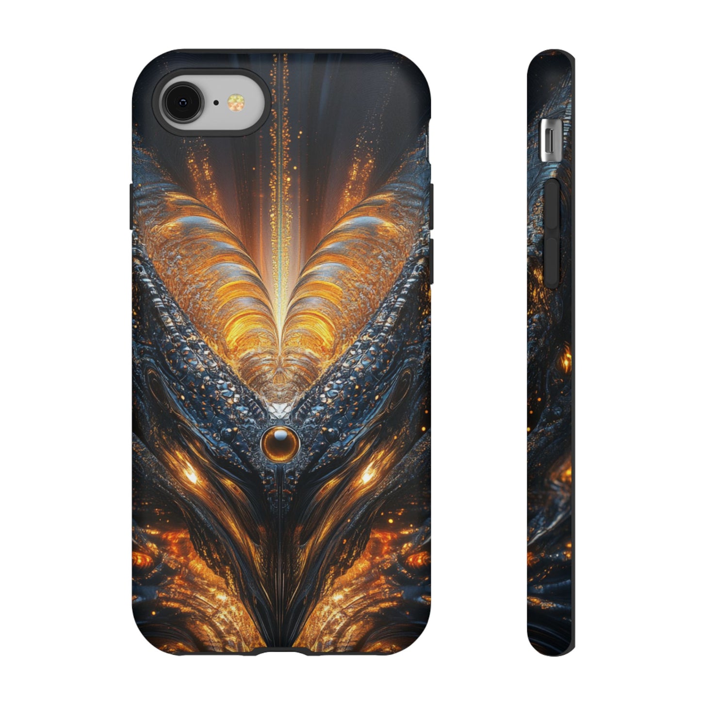 Obsidian Flare Fractal – Tough iPhone Case
