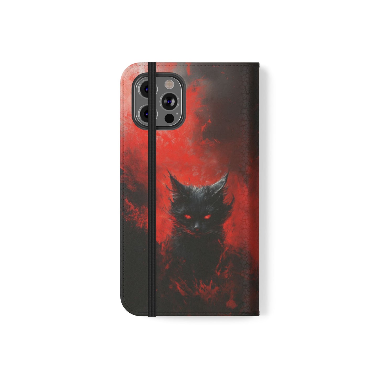 Fire Demon Black Cat - Wallet Flip Case