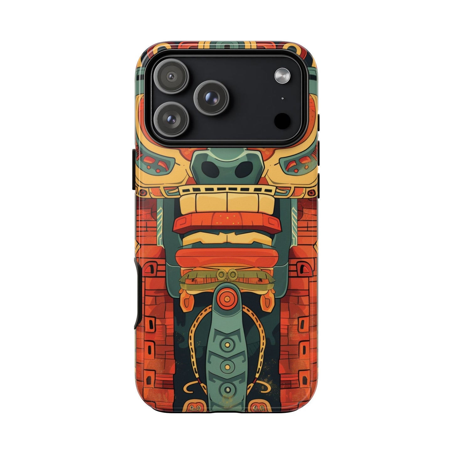 Aztec Totem Mask - Tough iPhone Case