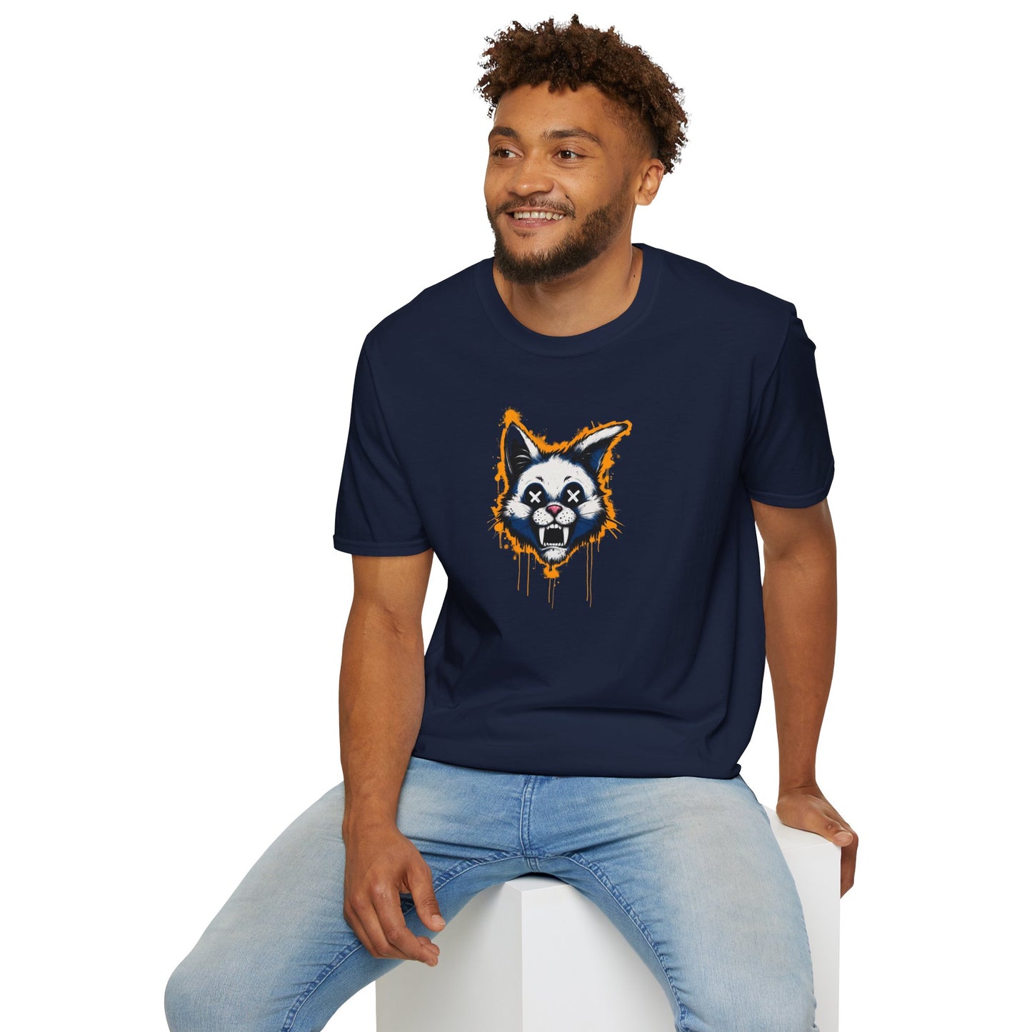 Graffiti Cat Unisex Soft-Style T-Shirt